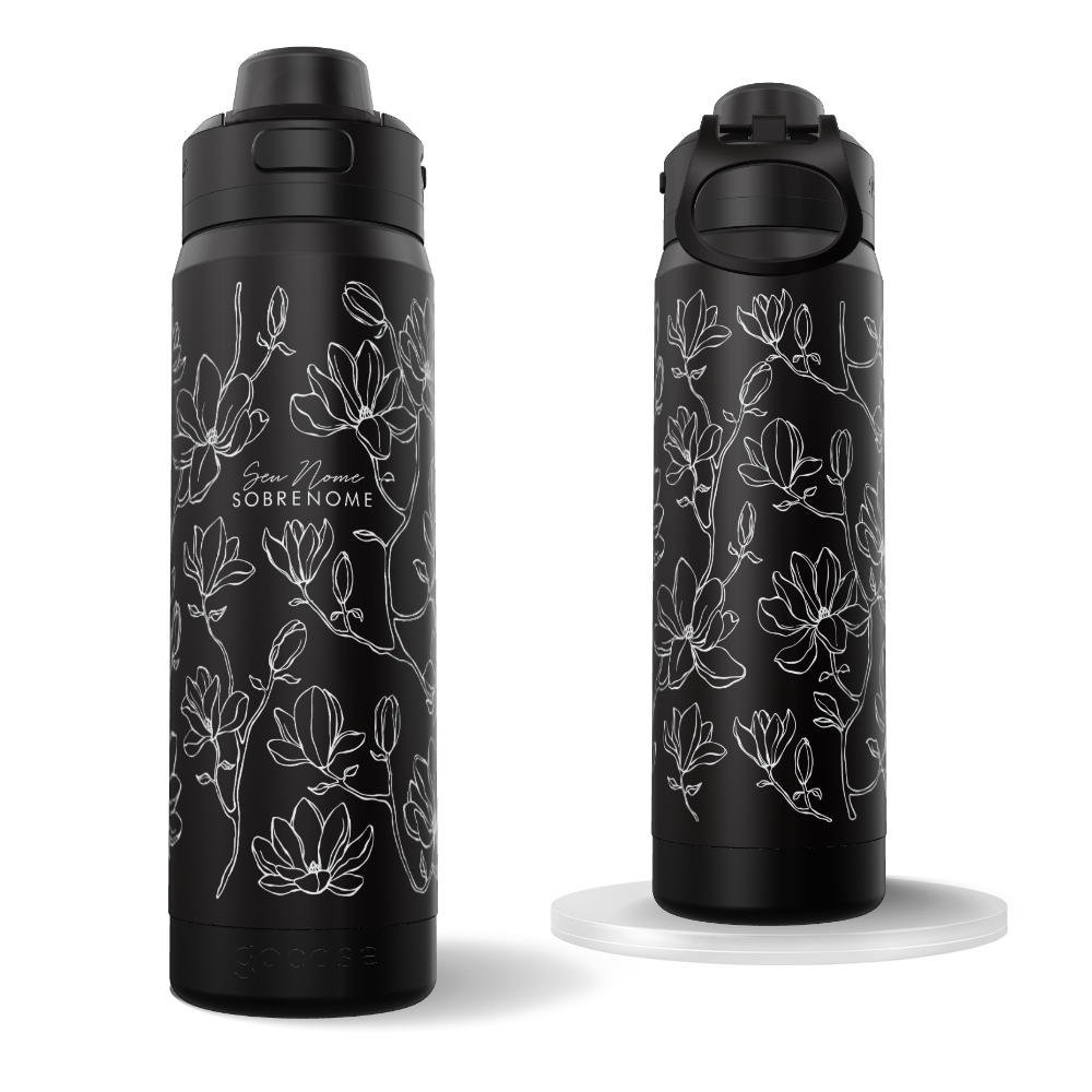 Garrafa Térmica Flip Pro - Elegant Magnolias