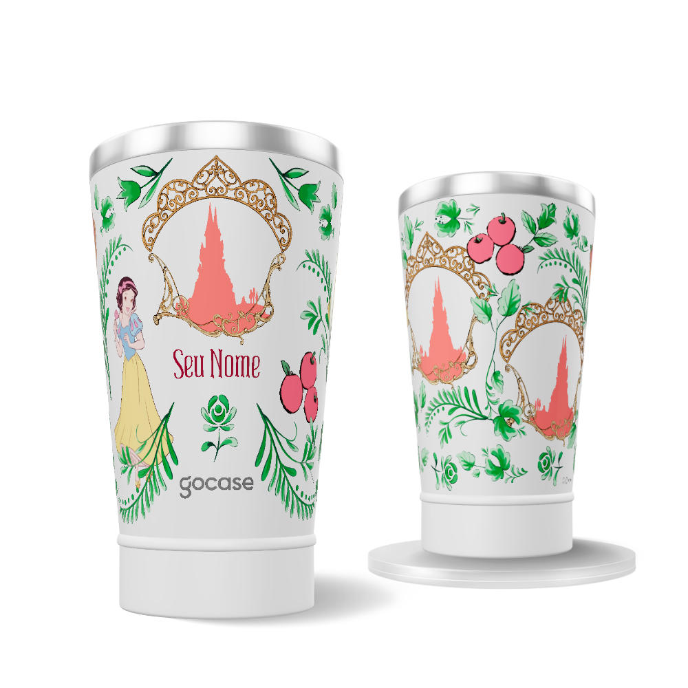 Copo Térmico + Ebook - Branca de Neve Jardim Encantado