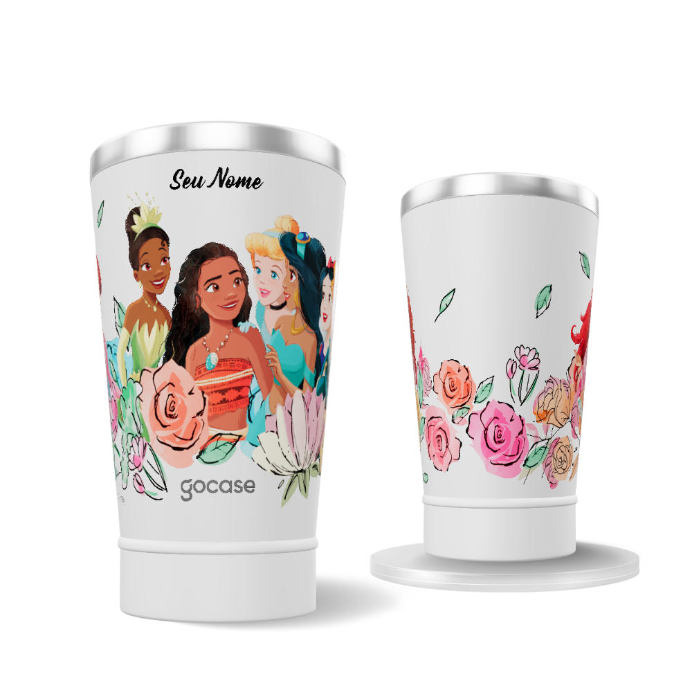 Copo Térmico + Ebook - Princesses Garden