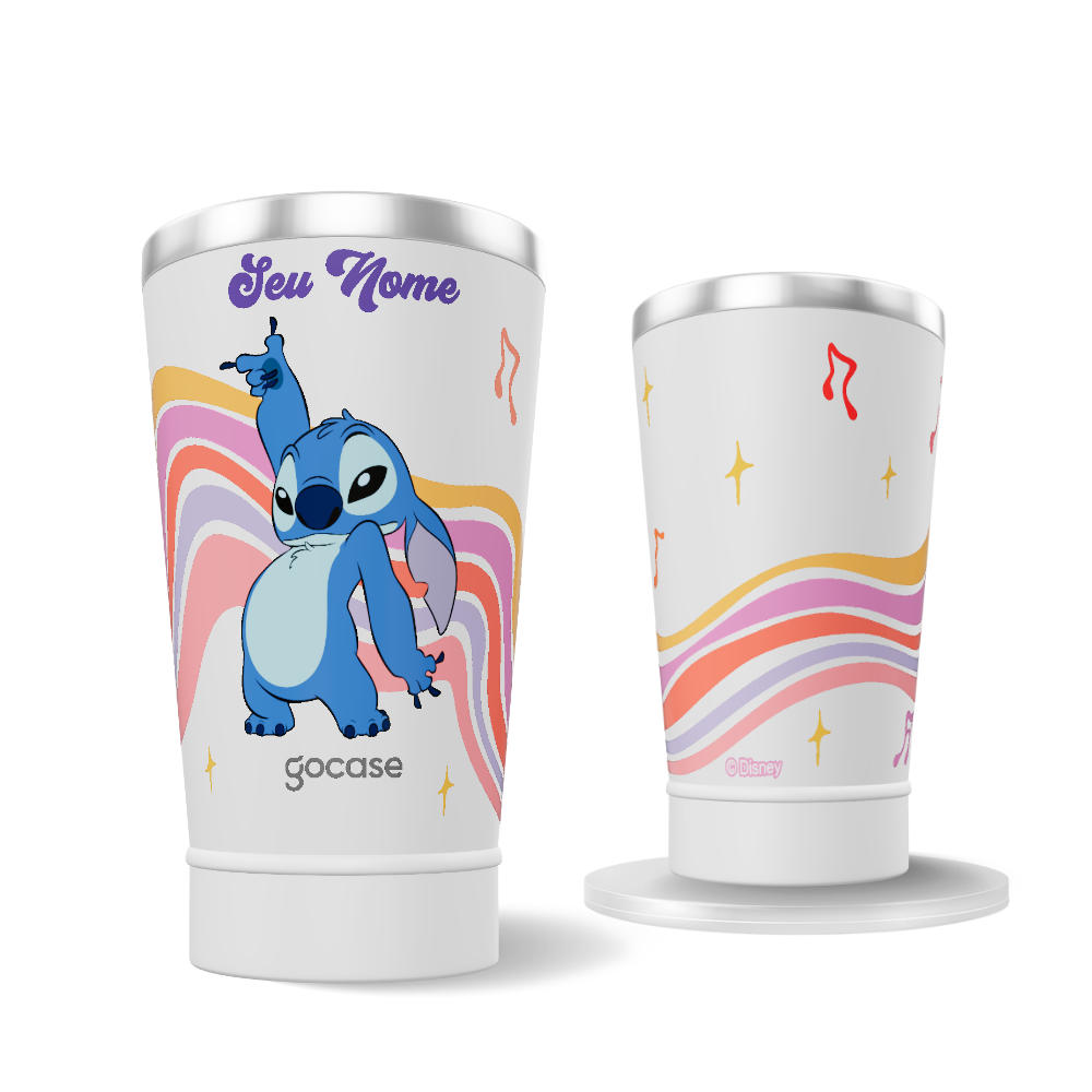 Copo Térmico + Ebook -  Lilo & Stitch - Groovy Vibes