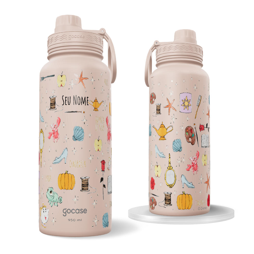 Copo Térmico Daily - Princesas - Pattern Princess Elements