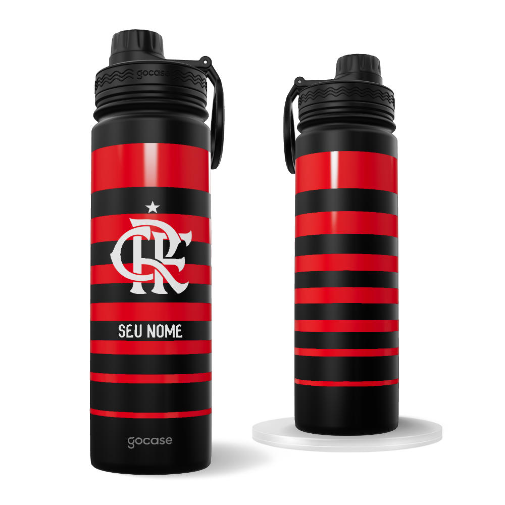 Garrafa Térmica Fresh + Ebook - Flamengo Uniforme 2024