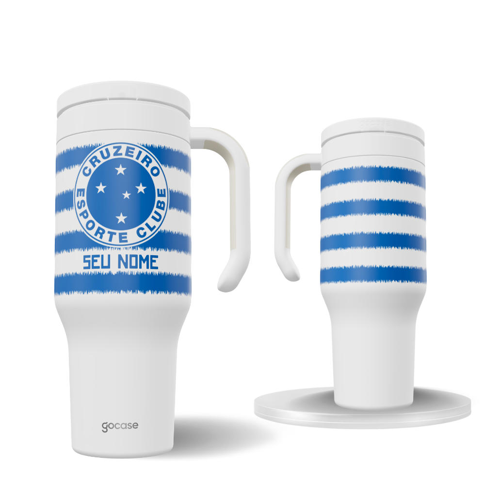 Copo Térmico Life + Ebook -  Cruzeiro - Uniforme 2 2025