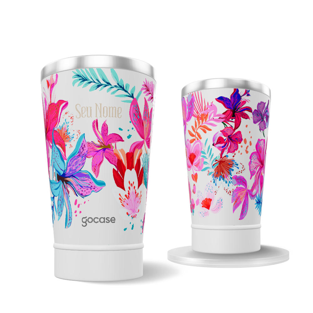 Copo Térmico + Ebook - Wild Floral