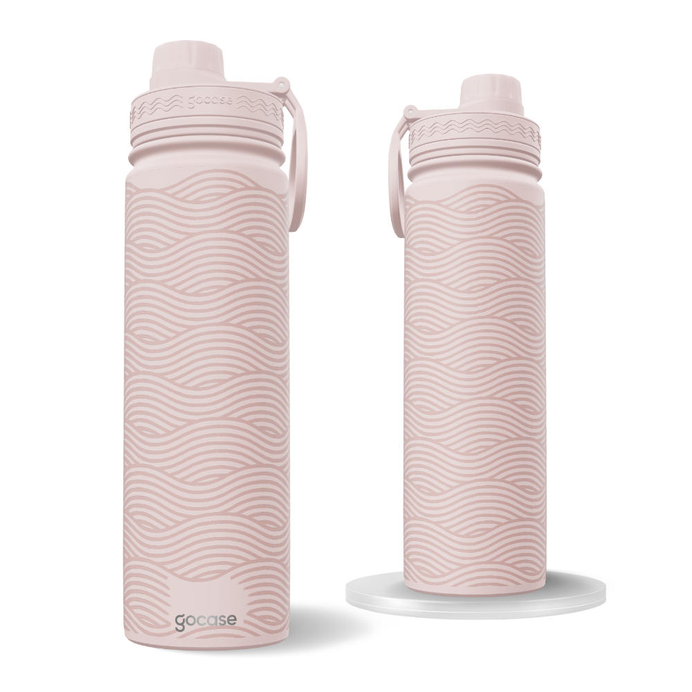  Garrafa Térmica Fresh Rosa +Ebook - Waves