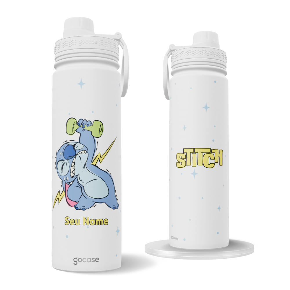 Garrafa Térmica Fresh + Ebook - Lilo & Stitch - Academia