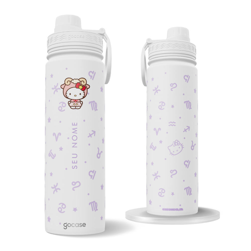 Garrafa Térmica Fresh + Ebook - Hello Kitty - Horóscopo