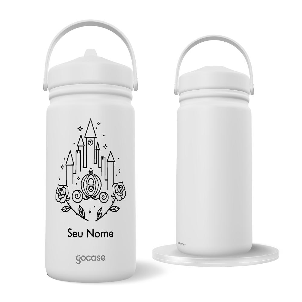 Garrafa Térmica Mini -  Princesas - Castelo Minimalista