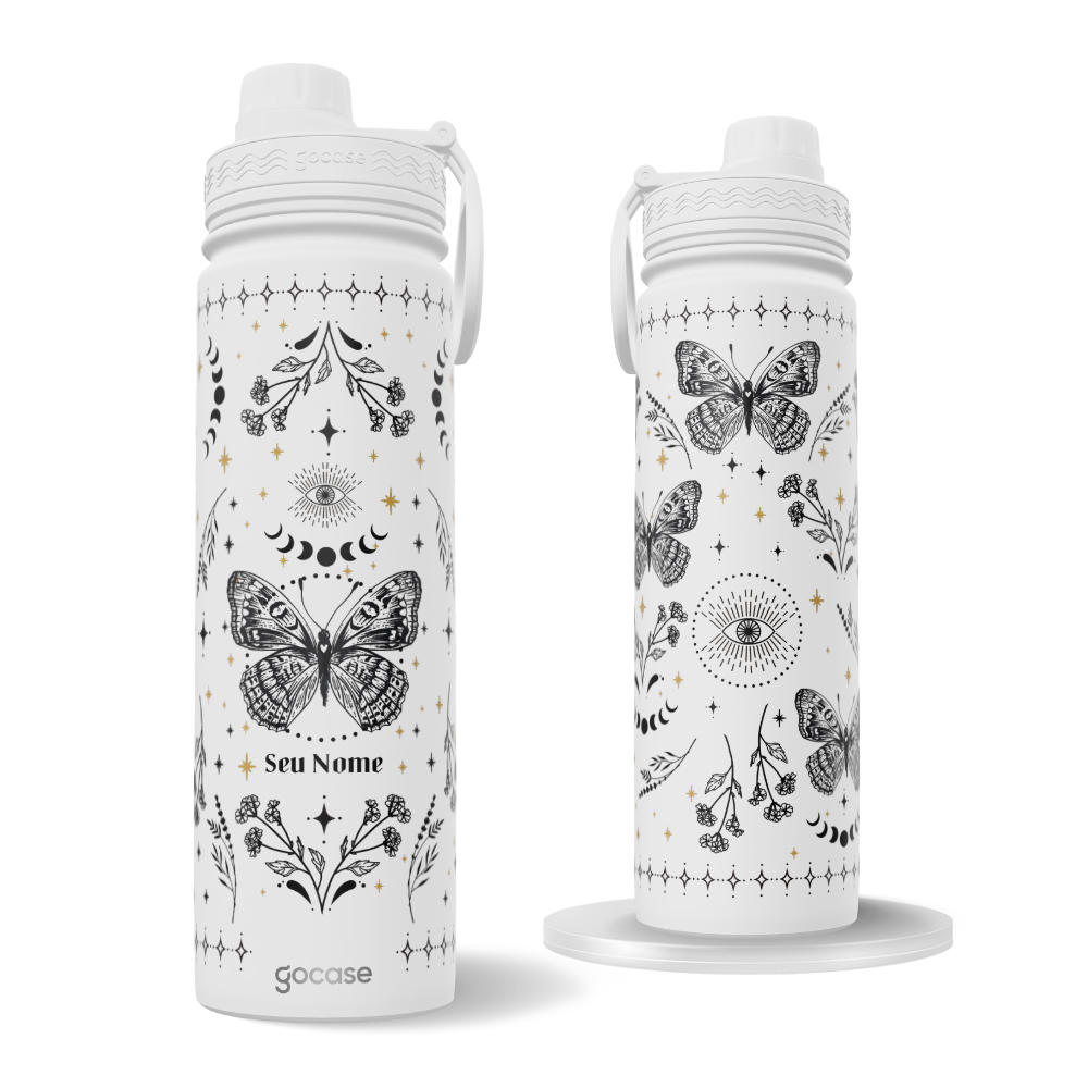  Garrafa Térmica Fresh + Ebook - Borboleta de Sorte