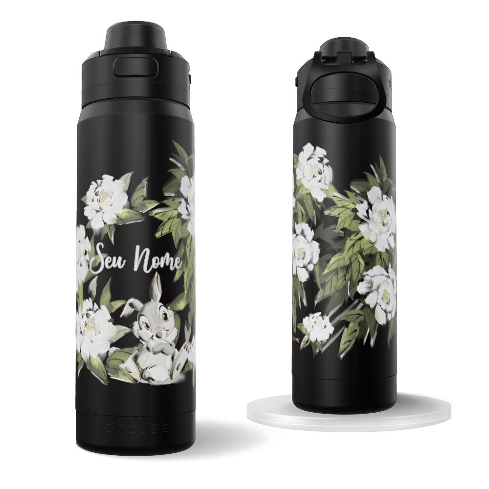 Garrafa Térmica Flip Pro - Tambor - Nome Entre As Flores