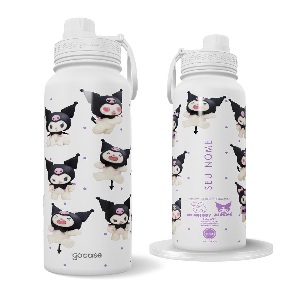 Garrafa Térmica Fresh -  My Melody & Kuromi - Kuromi Pattern