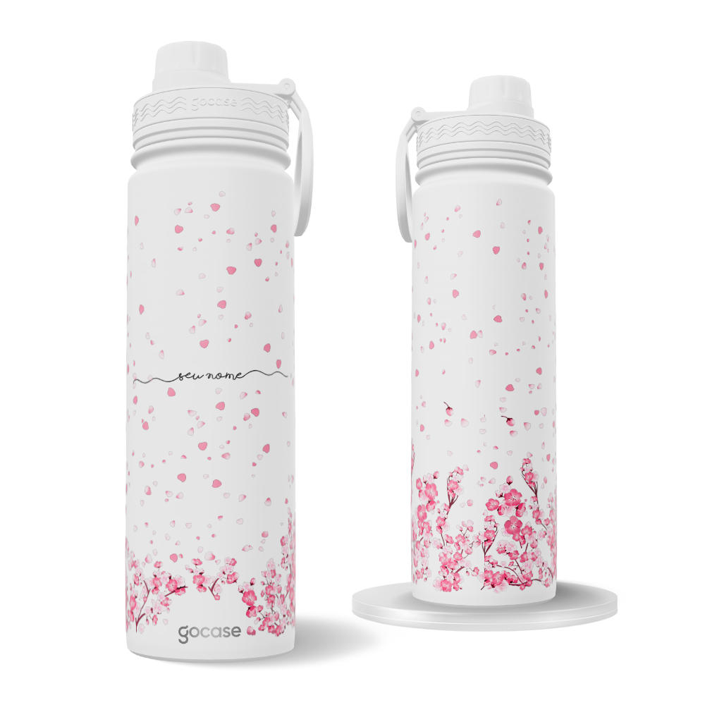  Garrafa Térmica Fresh + Ebook - Pétalas de Cerejeira