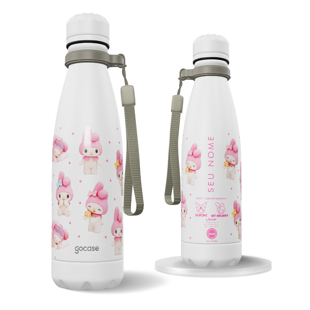 Garrafa Térmica Urban + Ebook - My Melody & Kuromi - My Melody Pattern