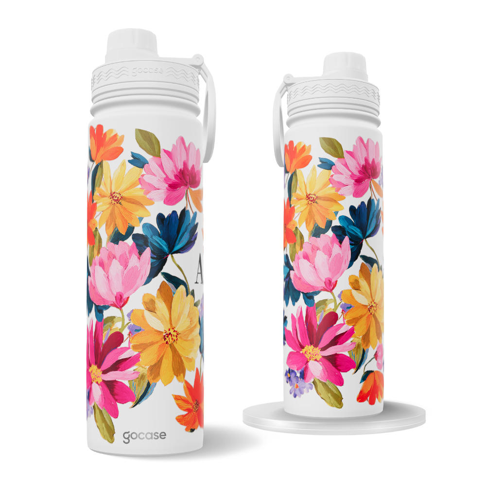 Garrafa Térmica Fresh + Ebook - Flora Sunrise