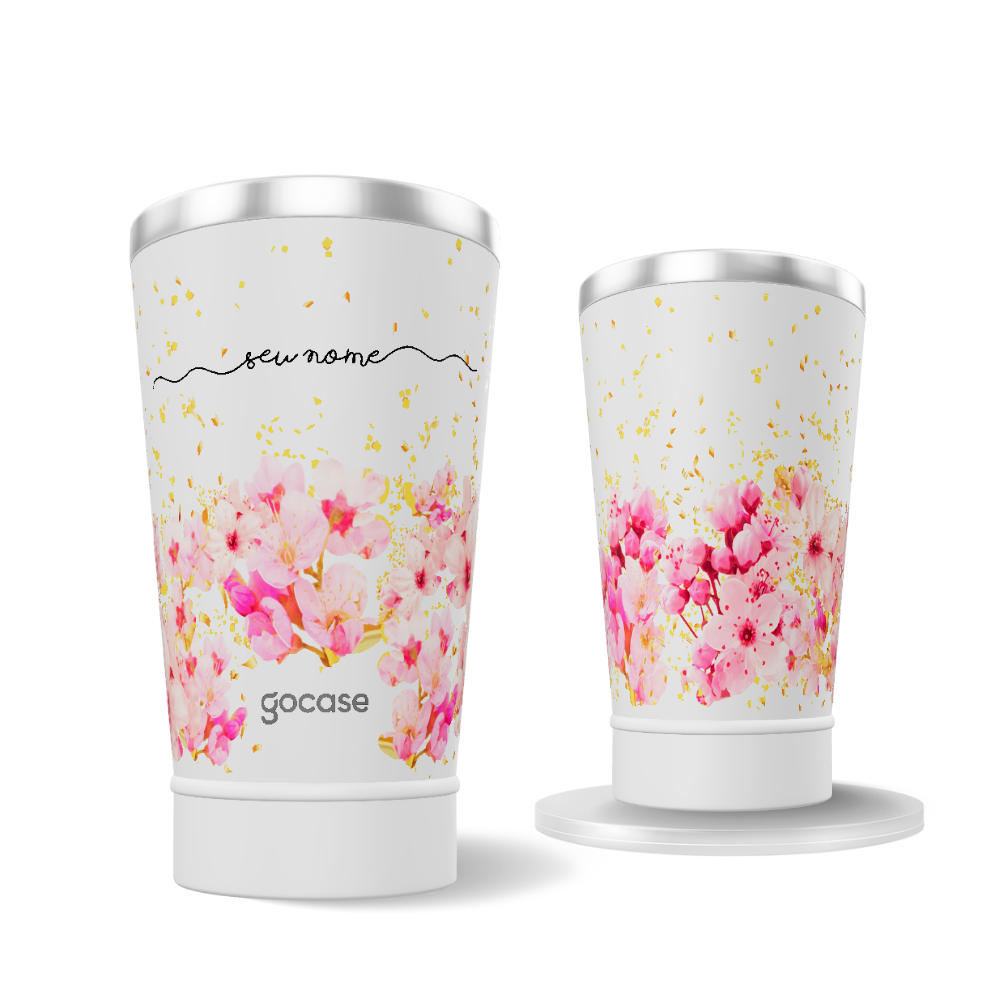  Copo Térmico + Ebook - Rose Gold