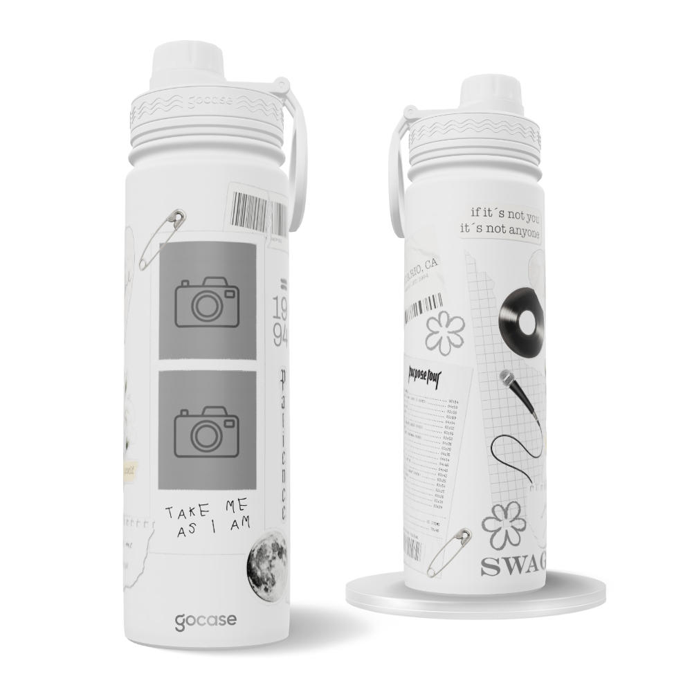 Garrafa Térmica Fresh + Ebook - Belieber Collage