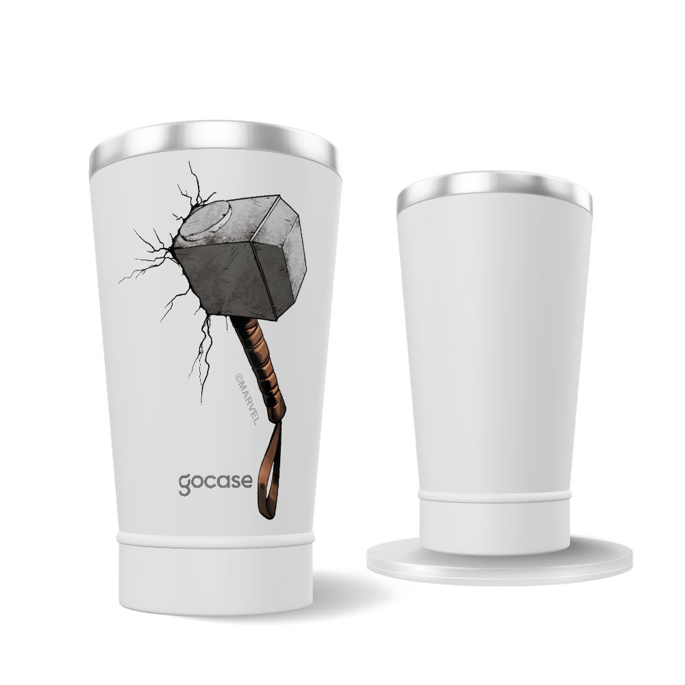 Copo Térmico + Ebook - Marvel - Martelo Thor