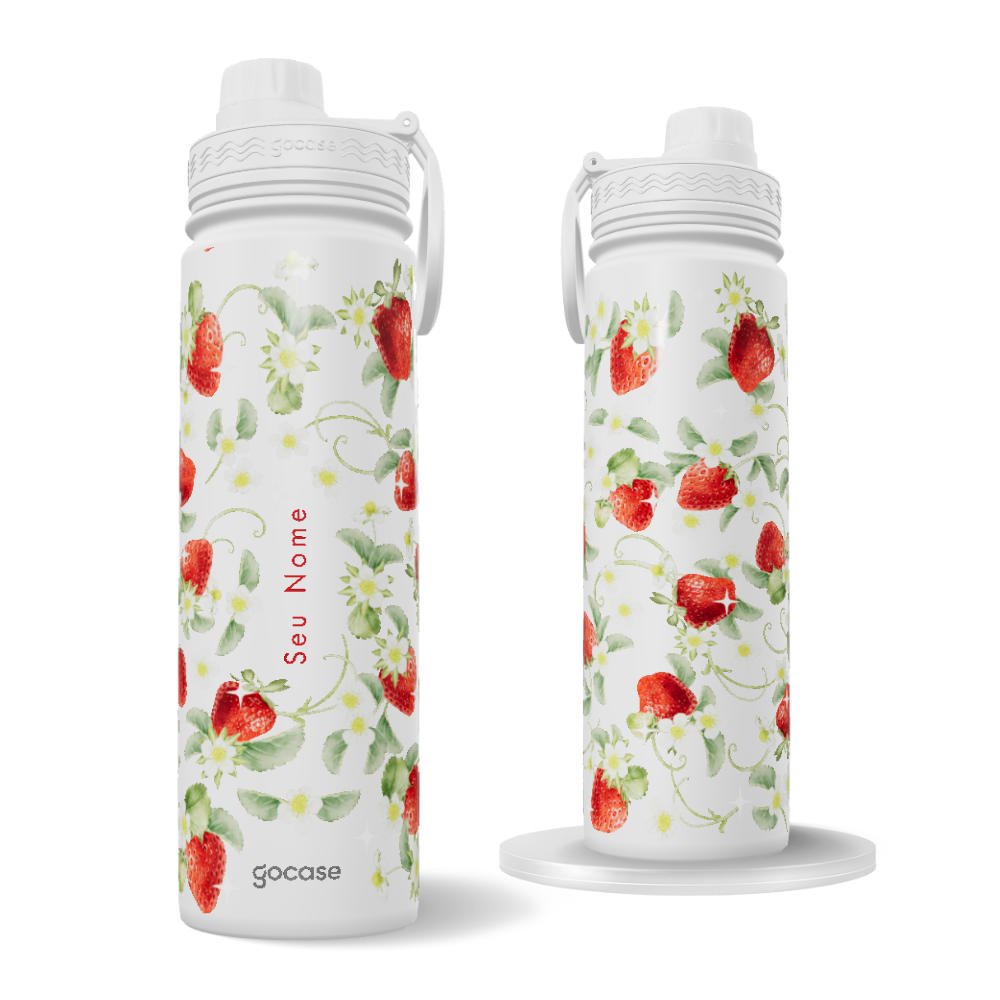 Garrafa Térmica Fresh + Ebook - Strawberry Fruit