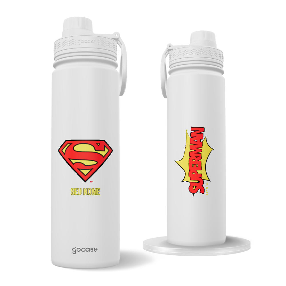 Garrafa Térmica Fresh + Ebook - Superman - Logo