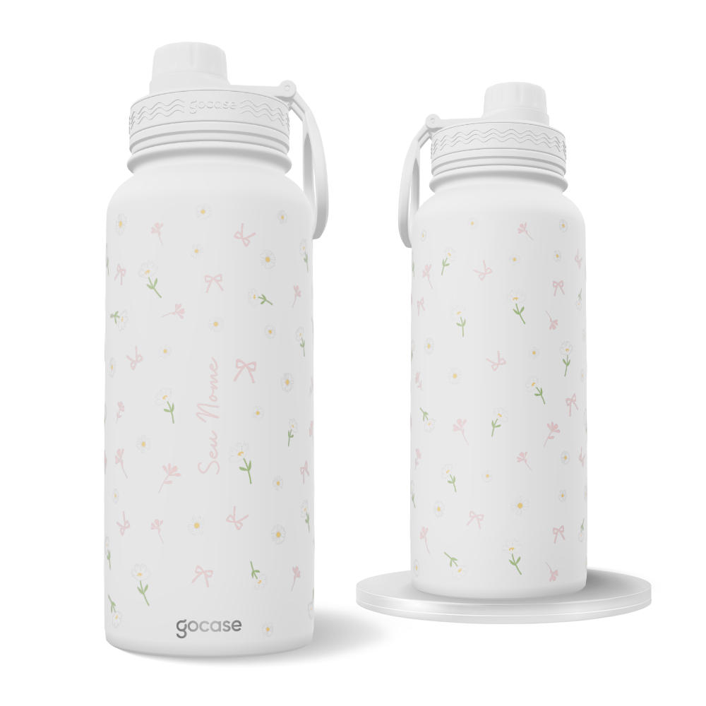 Garrafa Térmica Fresh -  Laços e Margaridas