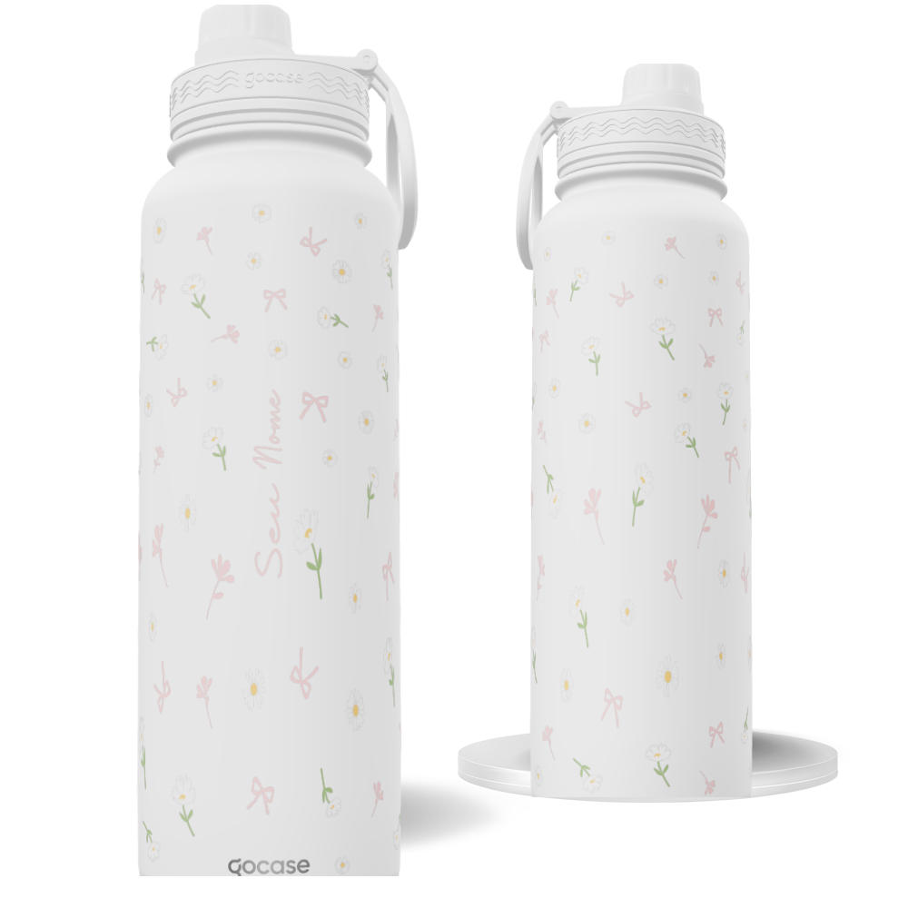 Garrafa Térmica Fresh -  Laços e Margaridas