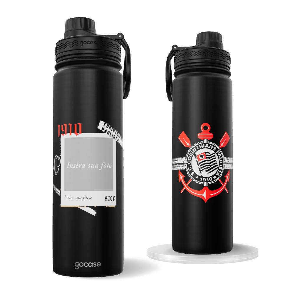 Garrafa Térmica Fresh + Ebook - Corinthians Amor em Campo