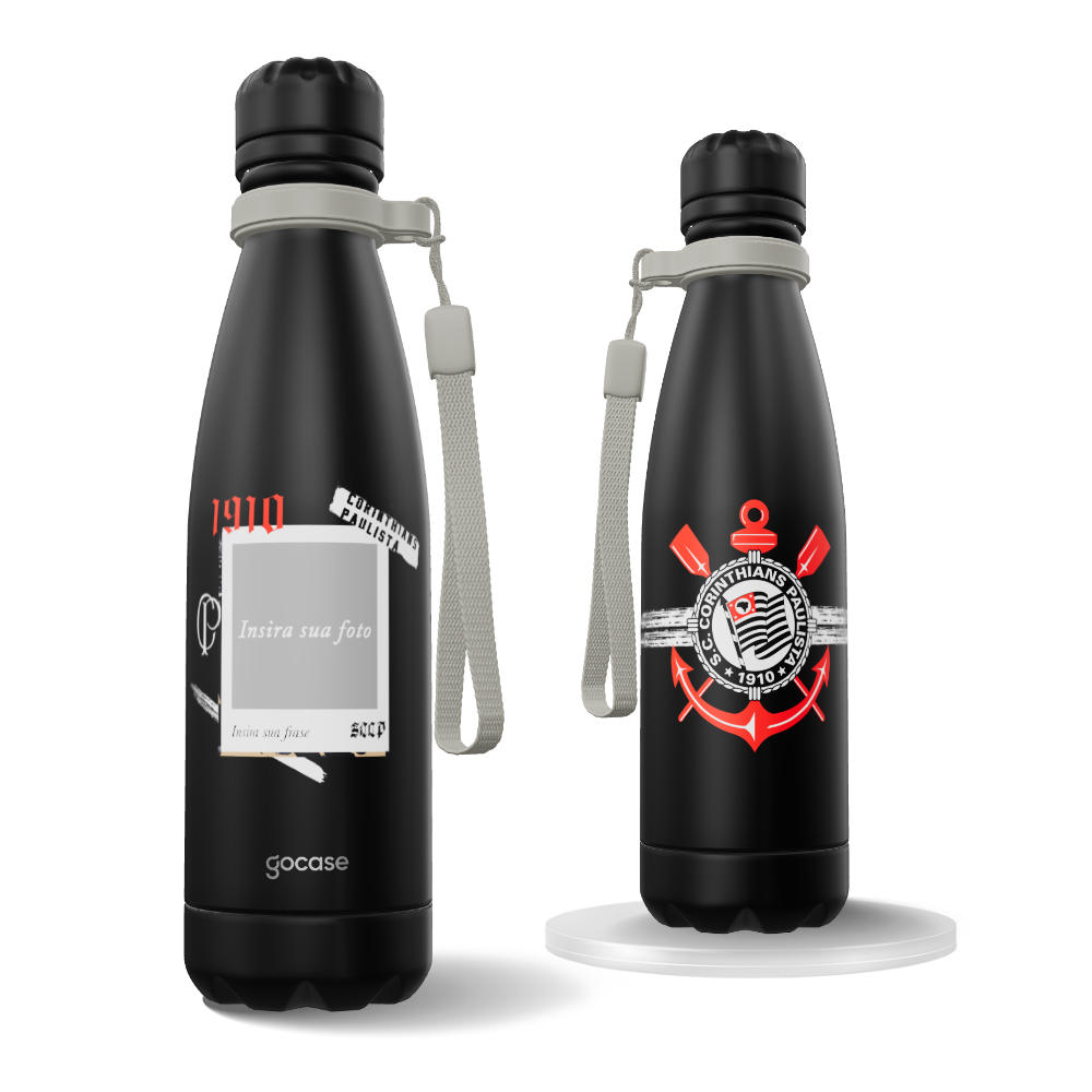 Garrafa Térmica Urban + Ebook - Corinthians Amor em Campo