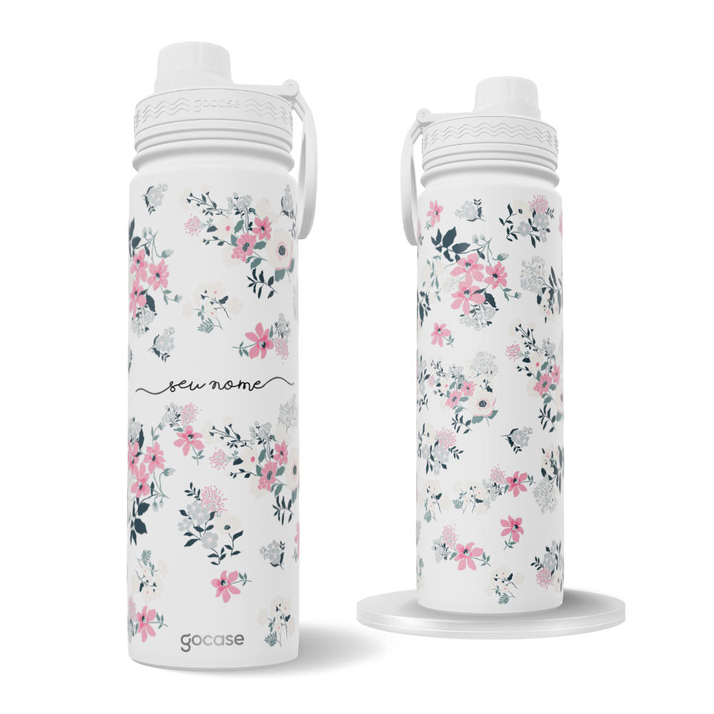 Garrafa Térmica Fresh + Ebook - Bem Floral
