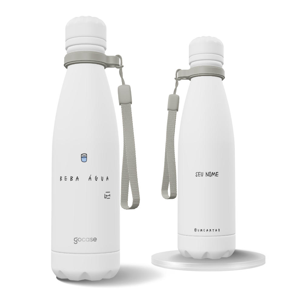 Garrafa Térmica Urban - Um Cartão - Beba Água