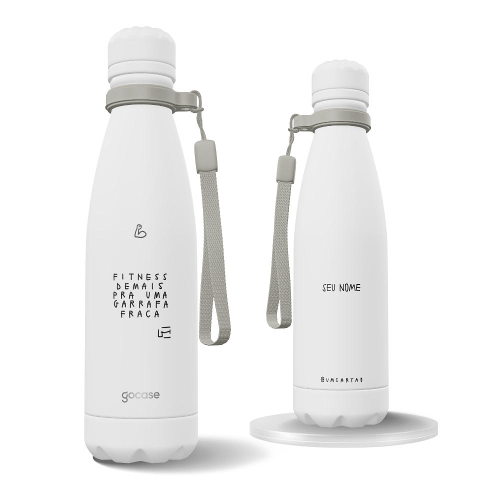 Garrafa Térmica Urban + Ebook -  Um Cartão - Fitness Demais Para uma Garrafa Fraca