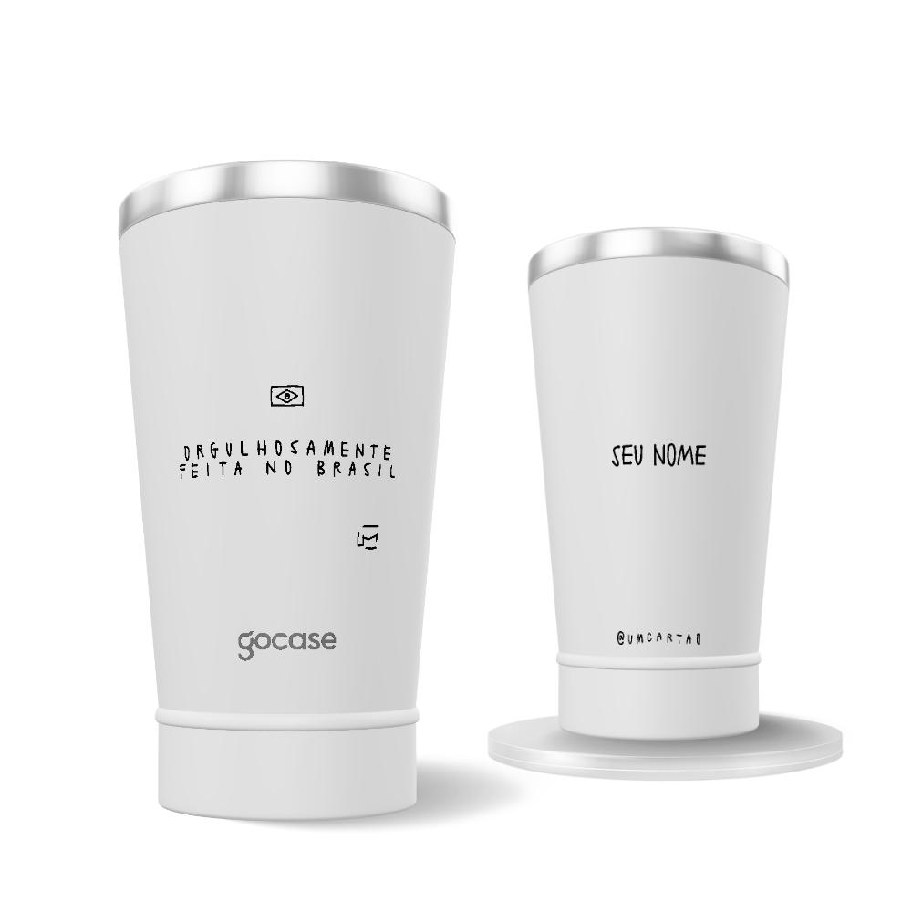 Copo Térmico + Ebook -  Um Cartão - Orgulhosamente Feito(a) no Brasil