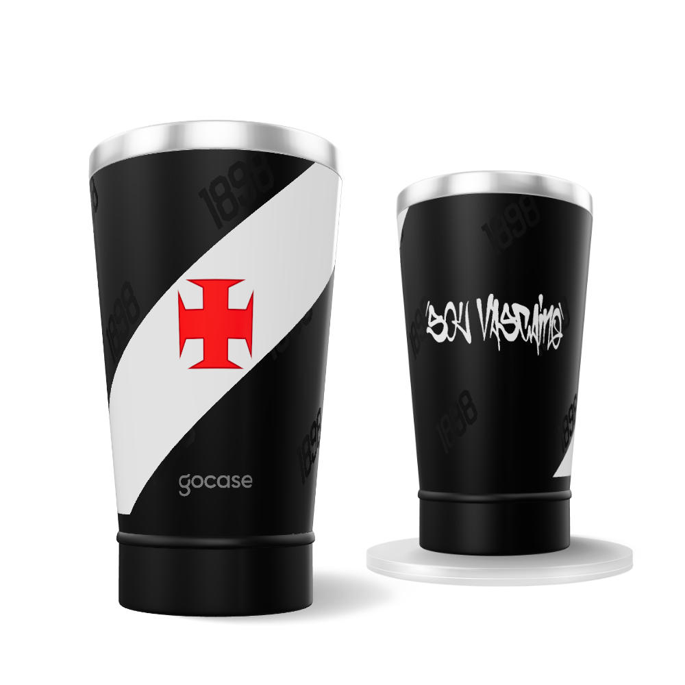 Copo Térmico Cerveja + Ebook -  Vasco - Uniforme 1 2025