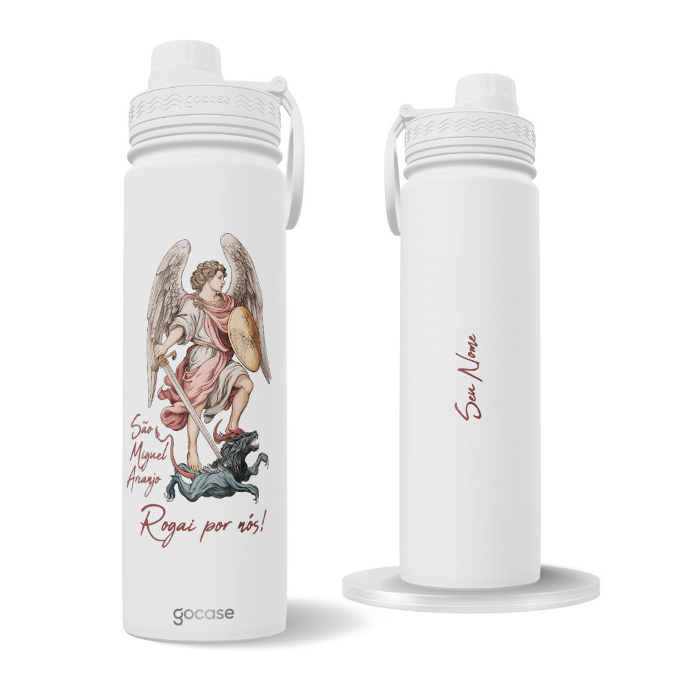 Garrafa Térmica Fresh + Ebook - São Miguel Arcanjo, Rogai Por Nós