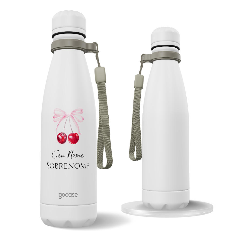 Garrafa Térmica Urban + Ebook - Bow Cherry Minimalista