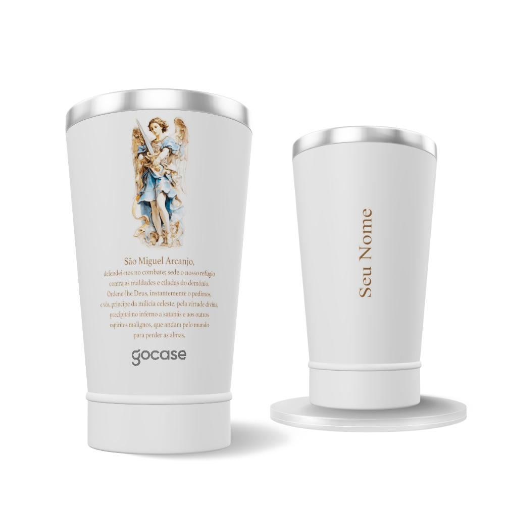 Copo Térmico - Oração de São Miguel Arcanjo