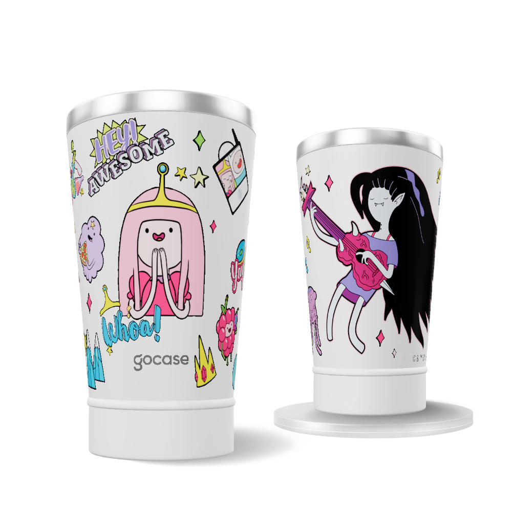 Copo Térmico + Ebook - Adventure Time - Princesa Jujuba e Marceline Copo Térmico + Ebook - Adventure Time - Princesa Jujuba e Marceline