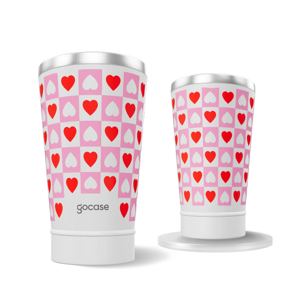 Copo Térmico + Ebook - Vichy Hearts