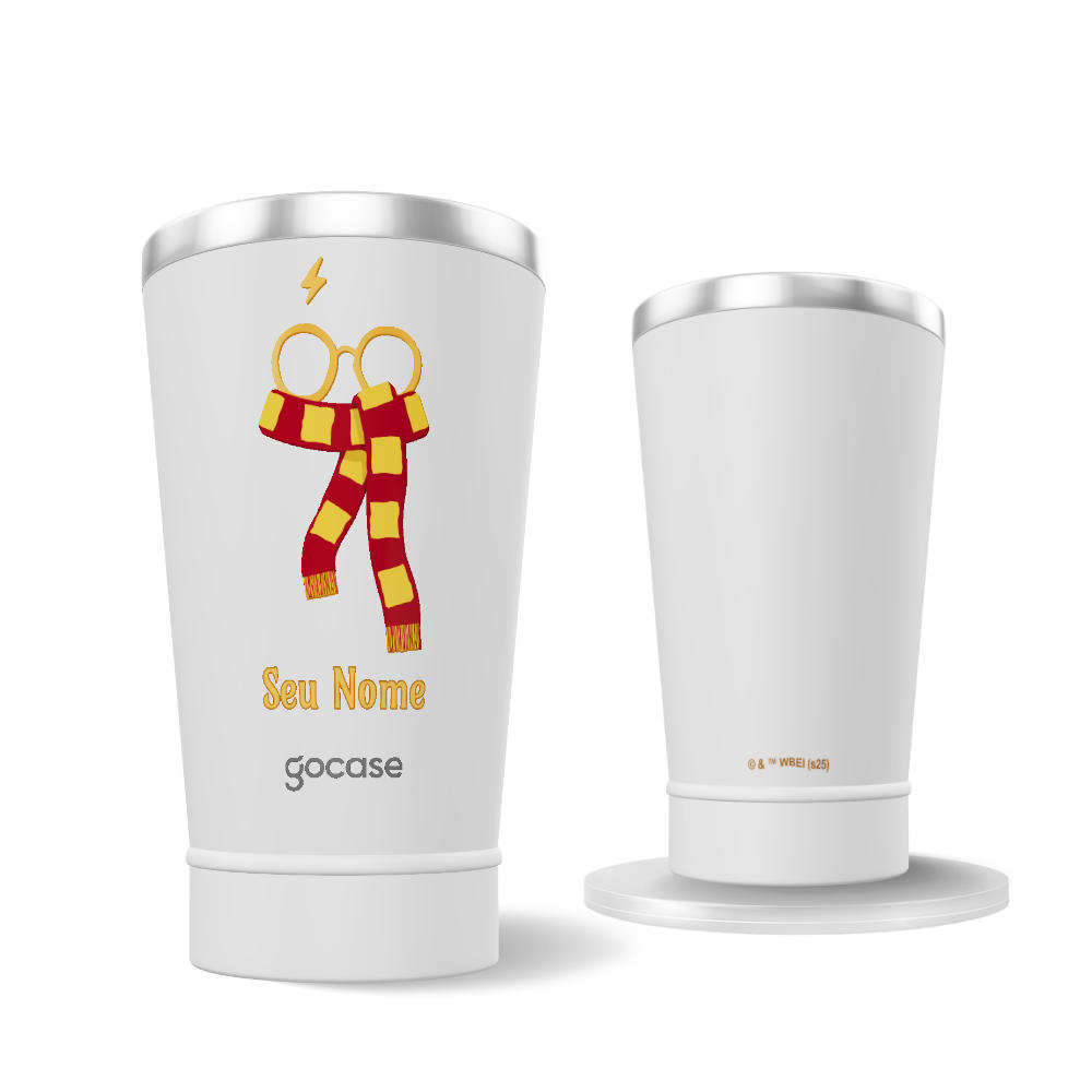 Copo Térmico + Ebook -  Harry Potter - Óculos e  Cachecol