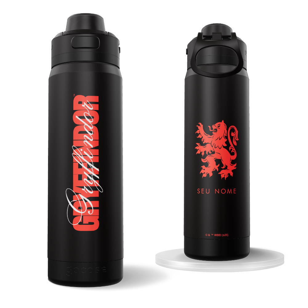 Garrafa Térmica Flip Pro + Ebook - Harry Potter – Gryffindor House Pride