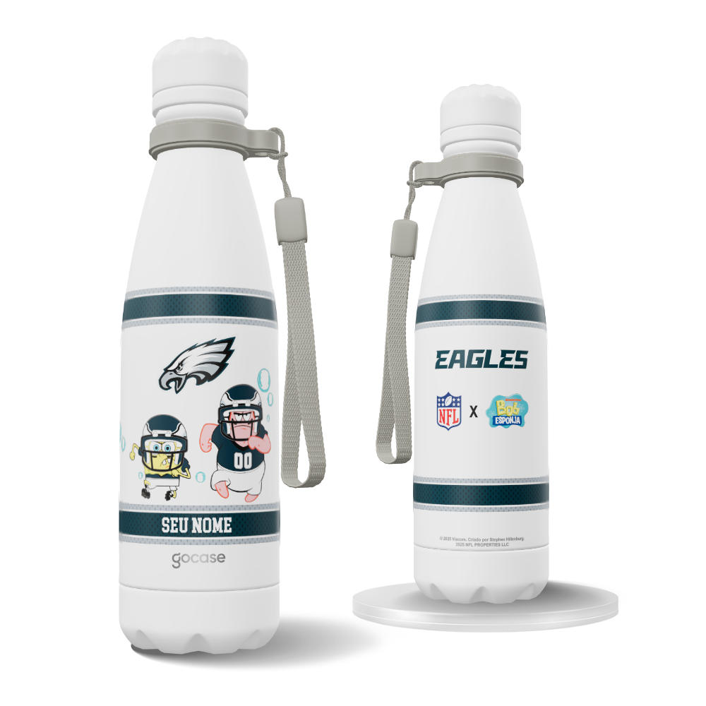 Garrafa Térmica Urban + Ebook - NFL x Bob Esponja - Philadelphia Eagles