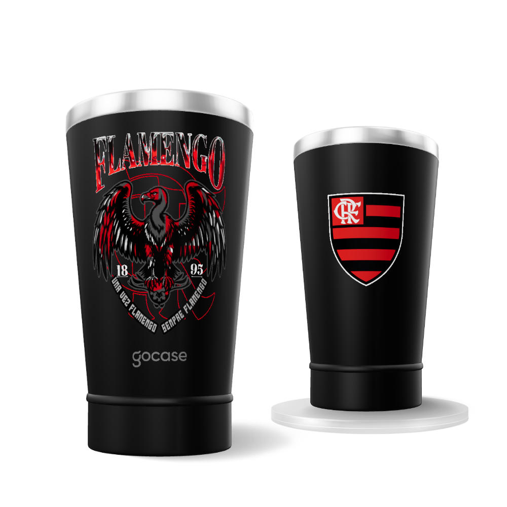 Copo Térmico Cerveja + Ebook - Flamengo - Urubu Real