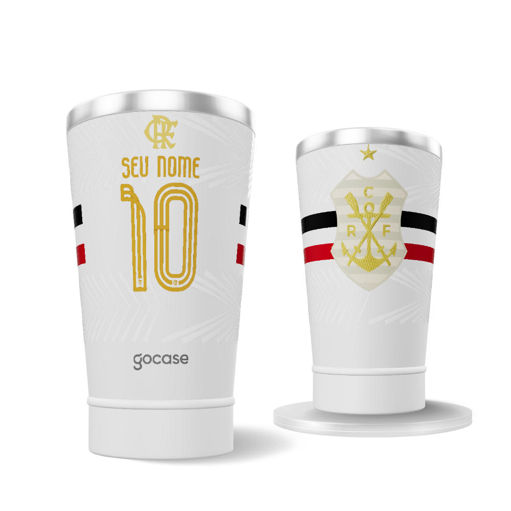 Copo Térmico Cerveja + Ebook - Flamengo - Uniforme 3 2025 P