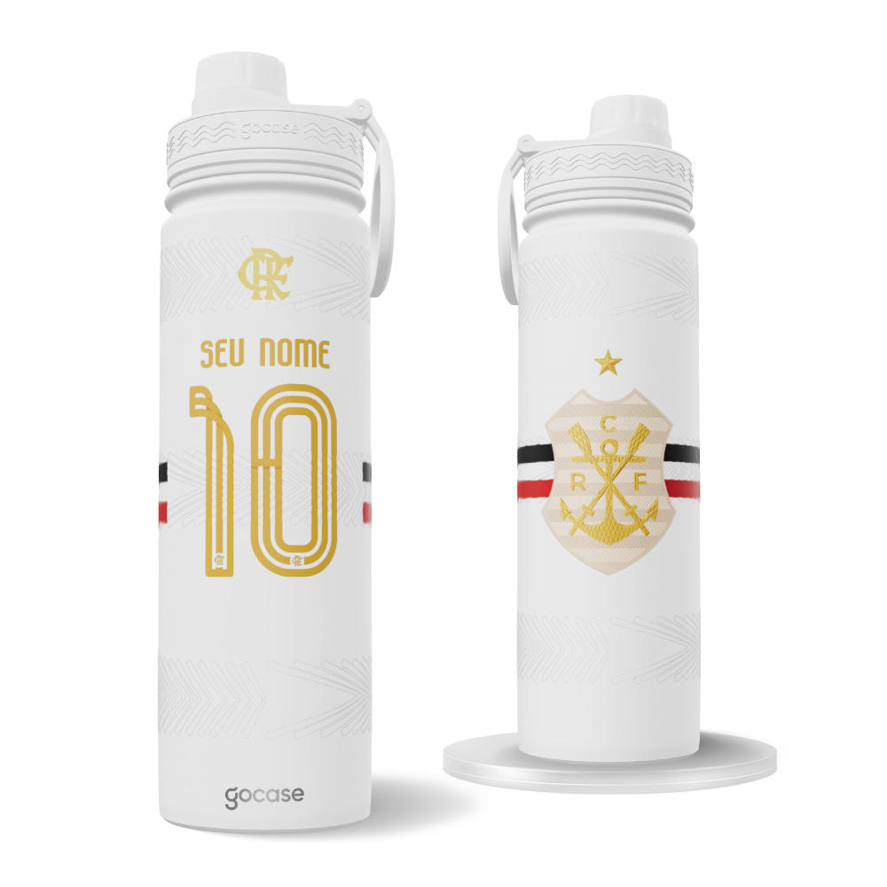 Garrafa Térmica Fresh + Ebook - Flamengo - Uniforme 3 2025 P
