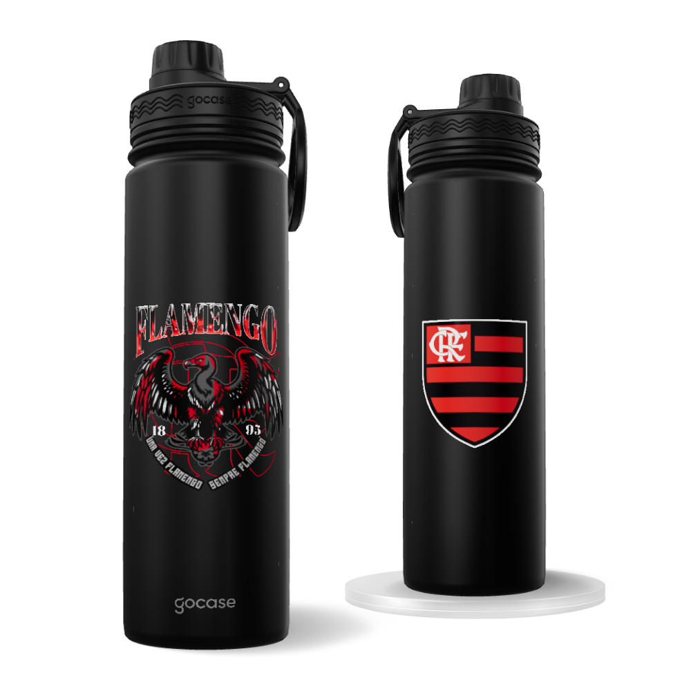 Garrafa Térmica Fresh + Ebook - Flamengo - Urubu Real