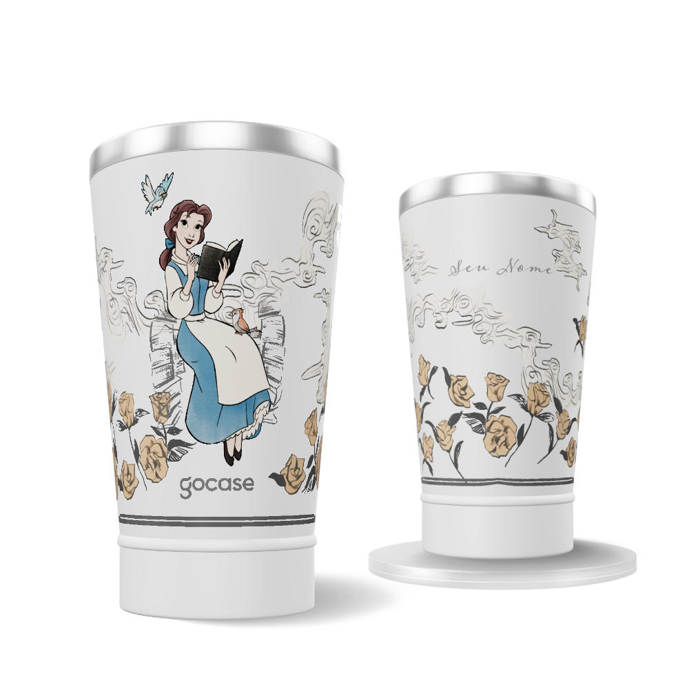 Copo Térmico + Ebook -  Princesas - Bela Sketchbook