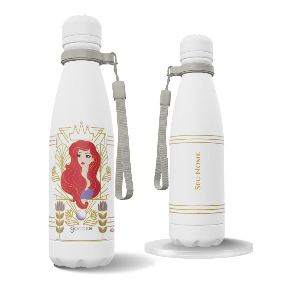 Garrafa Térmica Urban + Ebook - Princesas - Ariel Lineart Vitral
