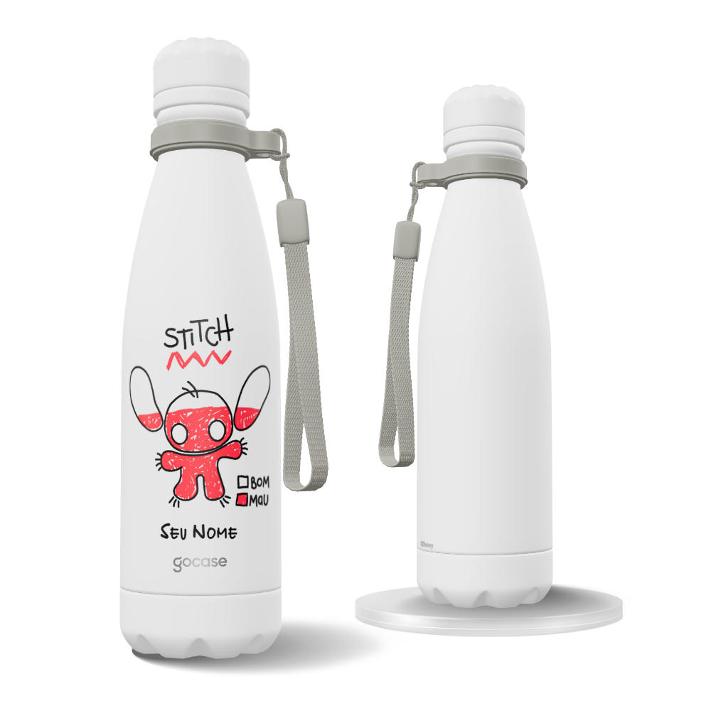 Garrafa Térmica Urban + Ebook - Lilo & Stitch - Nível de Maldade