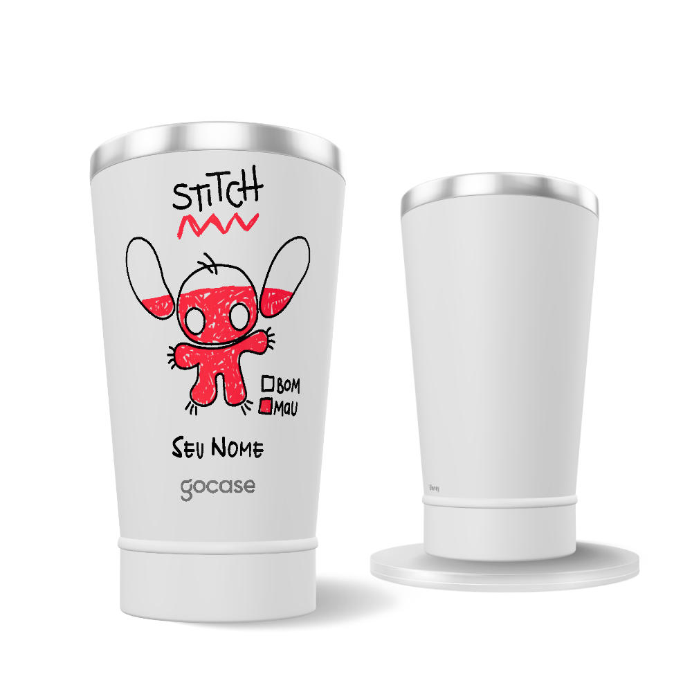 Copo Térmico - Lilo & Stitch - Nível de Maldade