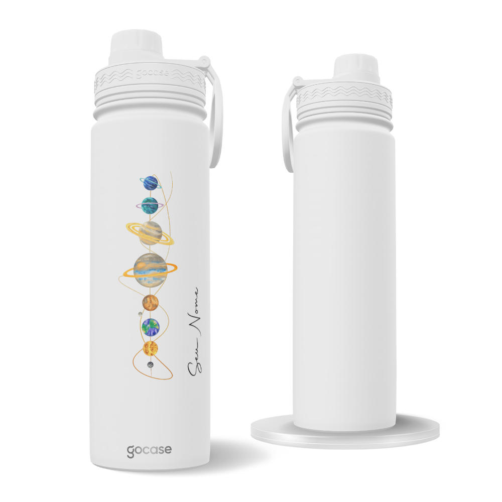 Garrafa Térmica Fresh + Ebook - Planetas Coloridos