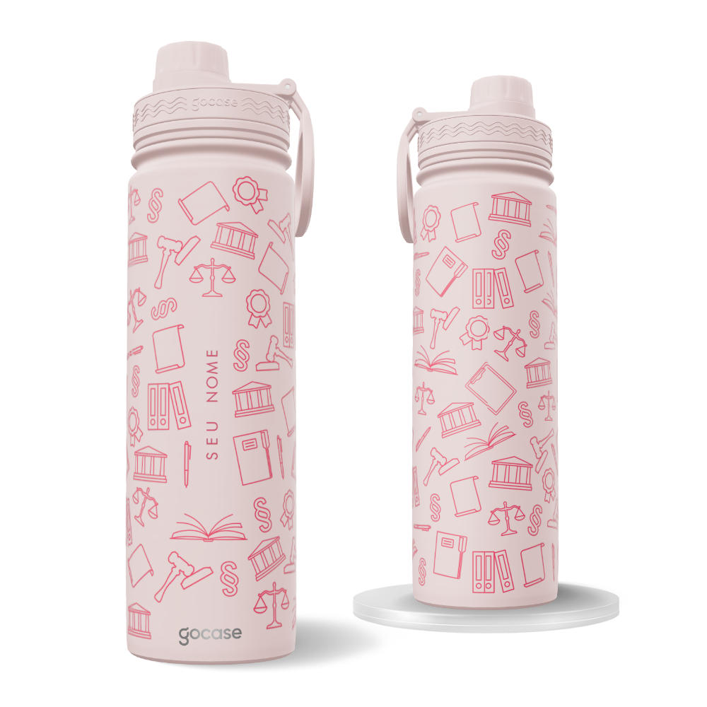 Garrafa Térmica Fresh Rosa + Ebook - Advocacia